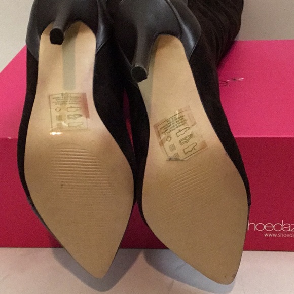 ShoeDazzle STUNNING Chocolate Brown knee boots 7.5 - Picture 6 of 8